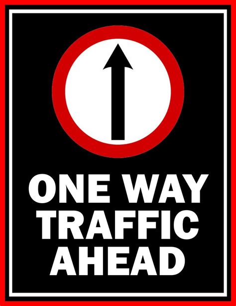 Editable One Way Traffic Ahead Sign Format Free