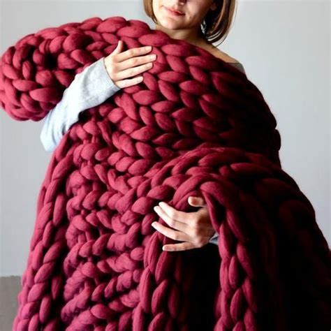 Super Comfy Adorable Chunky Knit Blanket Inspire Uplift Knitted