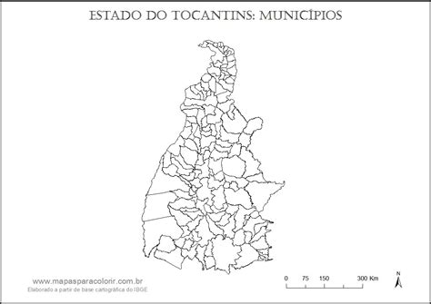 Mapa Do Tocantins Mapas Para Colorir