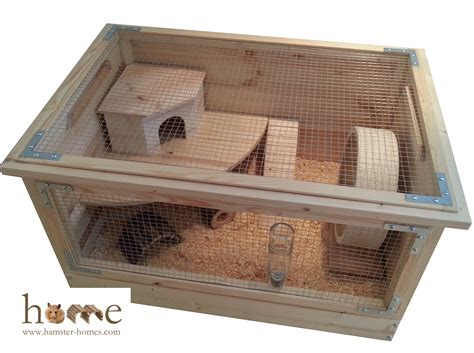 Large 75cm X 50cm Natural Wooden Hamster Cage