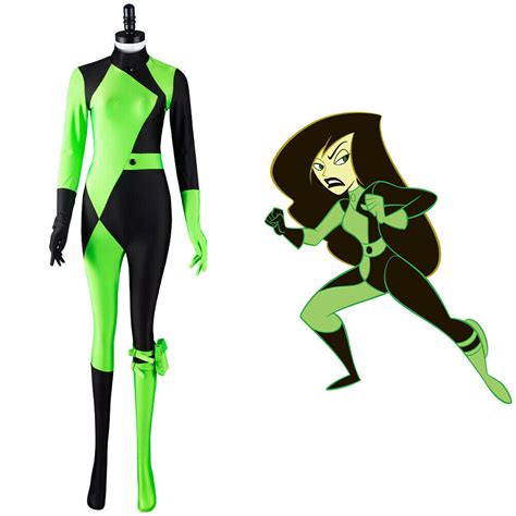kim possible shego cosplay adult jumpsuit outfits halloween carnival suit ebay