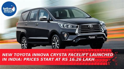 New Toyota Innova Crysta Facelift Launched In India