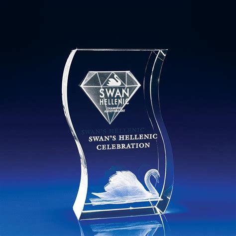 Wave Crystal Award 3d Engraved Crystal Awards Laser Crystal