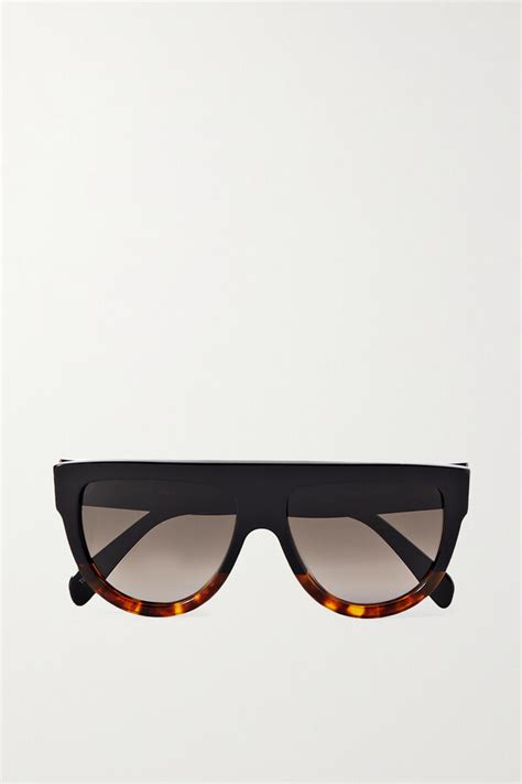 celine d frame tortoiseshell acetate sunglasses black shopstyle