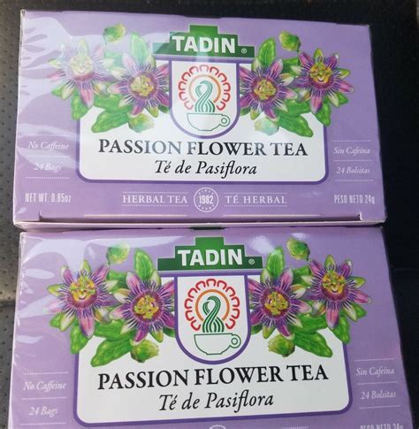 2 Pack Passion Flower Tadin Tea 48 Bags Pasiflora Ebay