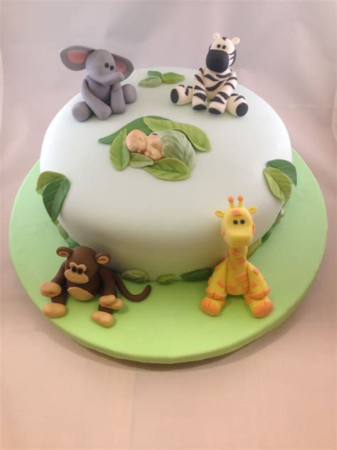 Safari Theme Baby Shower Cake Karas Party Ideas Safari Animal Baby