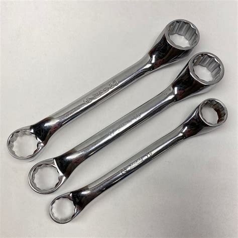 Snap On 3pc Metric Offset Double Box End Wrench Set 12pt 15 20mm
