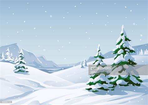 Snowy Winter Landscape High Res Vector Graphic Getty Images