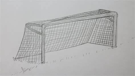 How To Draw A Soccer Goal Youtube