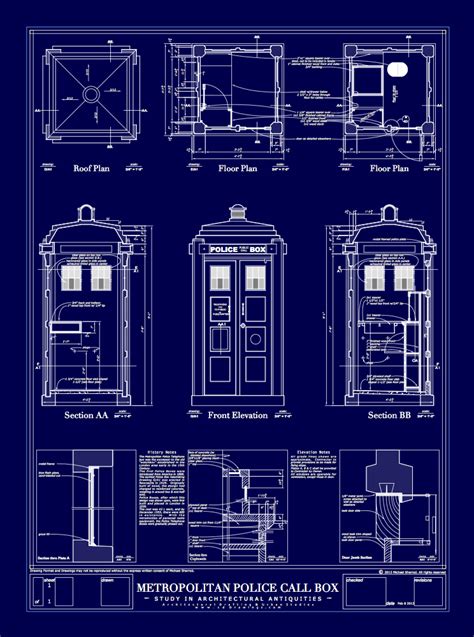 Tardis Blue Print Schematic Dr Who Would Love To Have This Poster