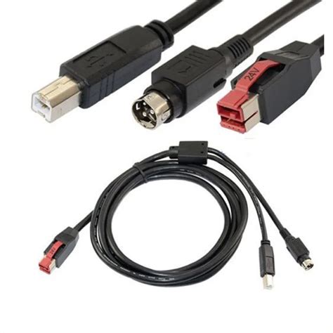 2019 New 24v12v M Usb Power Din 3p Male To Y Cables For Printer Bar