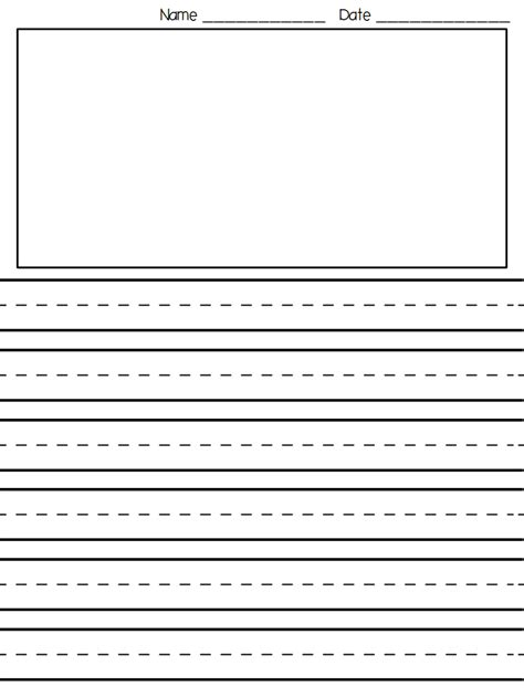 Writing Paper Template For First Grade Blank Picture And Writing