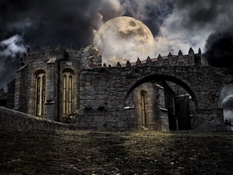 Full Moon Over Old Castle