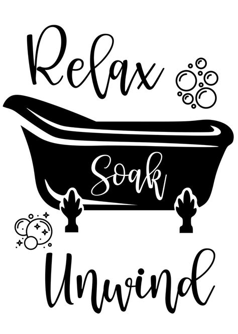 Bathroom Relax And Unwind Poster Picture Metal Print Paint By
