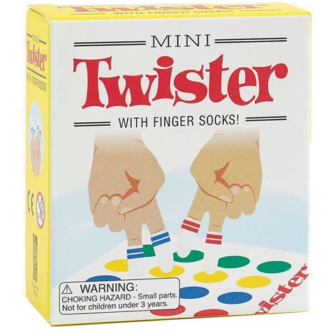 Mini Twister Game With Finger Socks In Fun Retro Ts