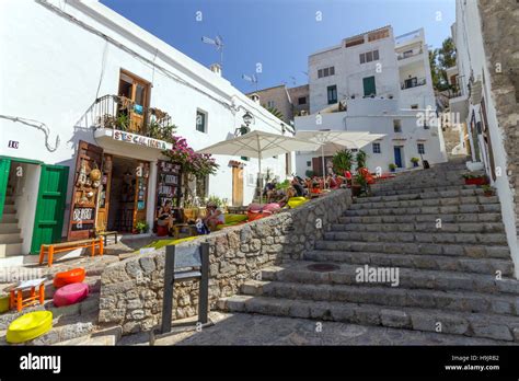 Spain Balearic Islands Ibiza Eivissa Old Town Dalt Vila Stock Photo