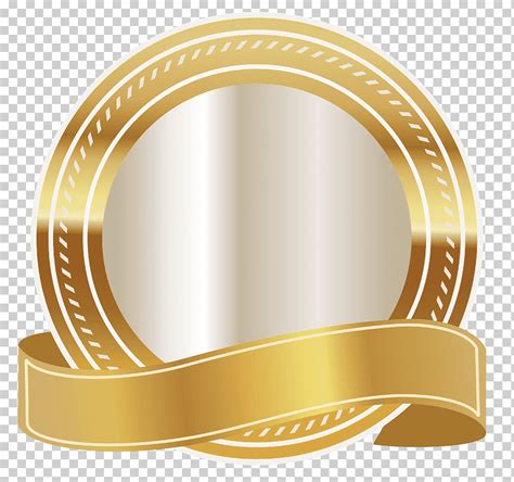 Gráficos escalables de oro sello de oro con cinta dorada logotipo