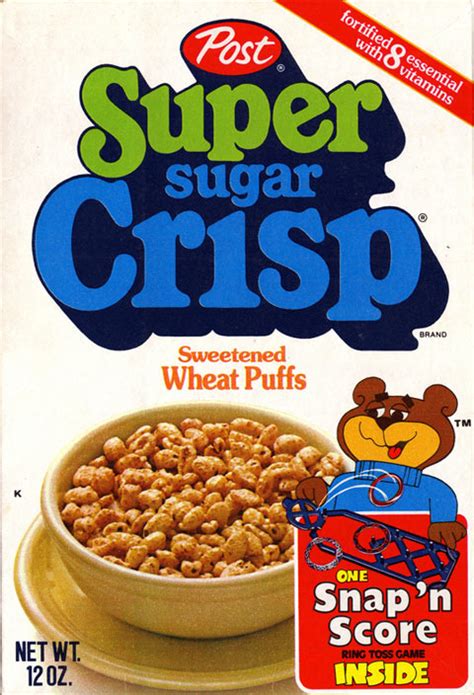 Super Sugar Crisp 1979 Super Sugar Crisp Box