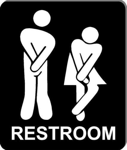 Funny Bathroom Sign X Restroom Sign Aluminum Men Women I Have To Go Ebay