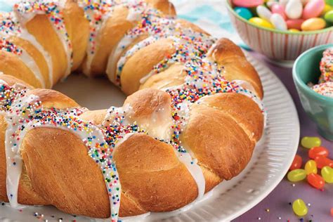 Casatiello is a neapolitan stuffed bread recipe made during easter time. Easter Bread Wreath Recipe | King Arthur Flour