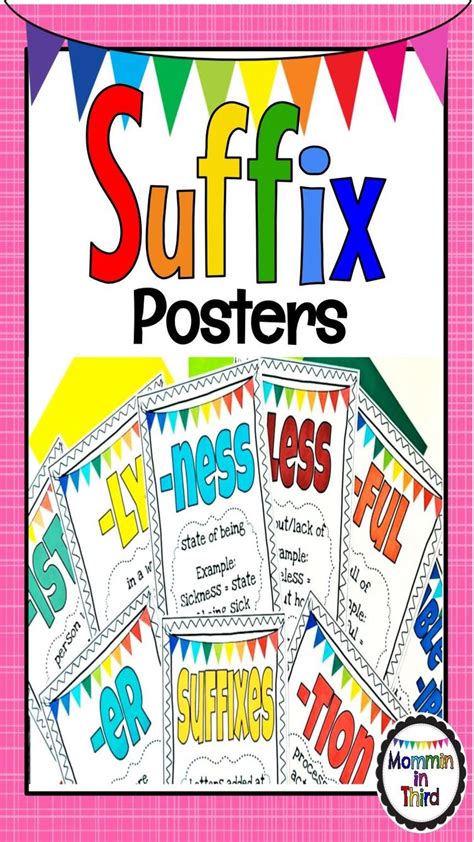 Suffix Posters Suffixes Reading Bulletin Board And Anchor Chart Hot Sex Picture
