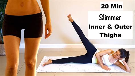 Min Slimmer Inner And Outer Thighs Workout No Equipment Youtube