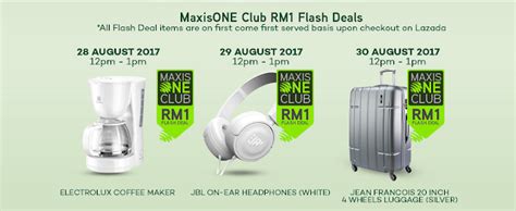At lazada, nothing stands still. Lazada RM1 Maxis One Club Flash Deals 12PM - 1PM 28th ...