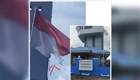 Kibarkan Bendera Merah Putih Sobek VTS Bitung Diduga Lecehkan Simbol