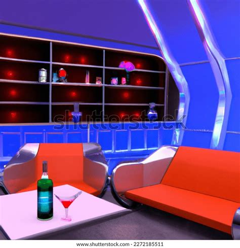 Design Futuristic Lounge Bar Ambient Lighting Imagen Generada Por Ia