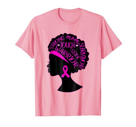 African American Breast Cancer Awareness T Shirt Black Women Ln Lntee