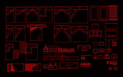 Cad blocks in dwg for bedroom furniture: Bedroom Furniture DWG Block for AutoCAD • Designs CAD