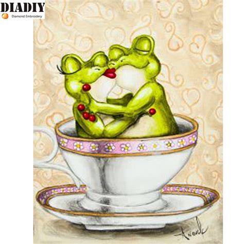 Diamond Embroidery Cartoon Frog Full5ddiydiamond Paintingmosaic