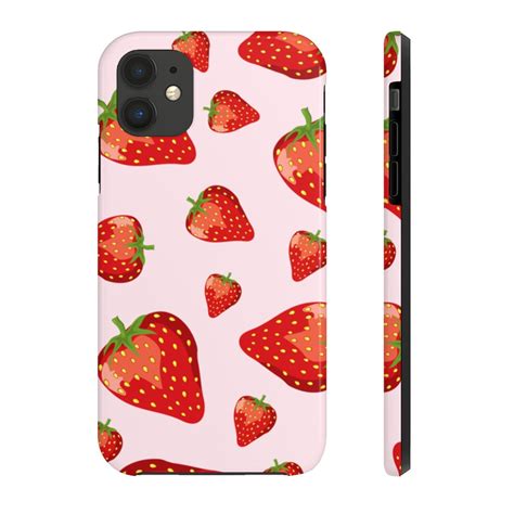 Strawberry Phone Case For Iphone Strawberry Iphone Case Etsy