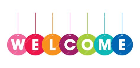Premium Vector Colorful Welcome Design Template Welcome Letters