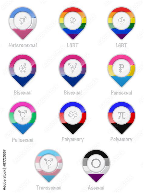 Sexual Orientation Symbols And Flags Vector De Stock Adobe Stock