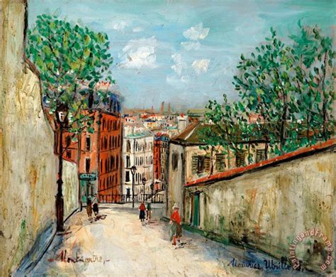 Maurice Utrillo Rue Du Mont Cenis Montmartre Painting Rue Du Mont