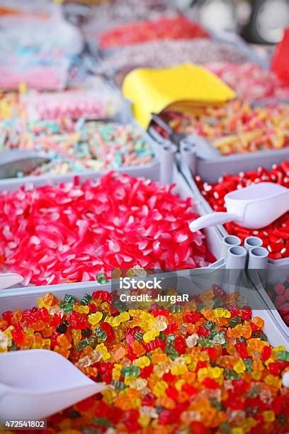 Crates Full Of Candies At The Market Stock Photo Download Image Now