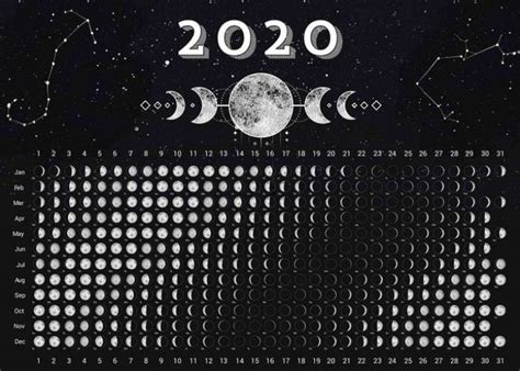 Printable Calendar 2021 January 2021 December 2021 Etsy Moon