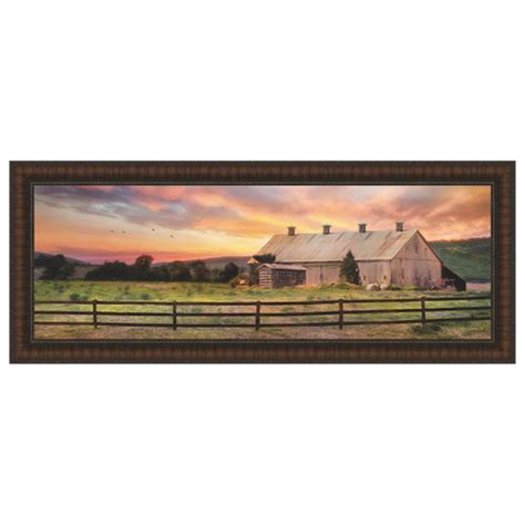 Country Lane Sunset Framed Print Lone Star Western Decor