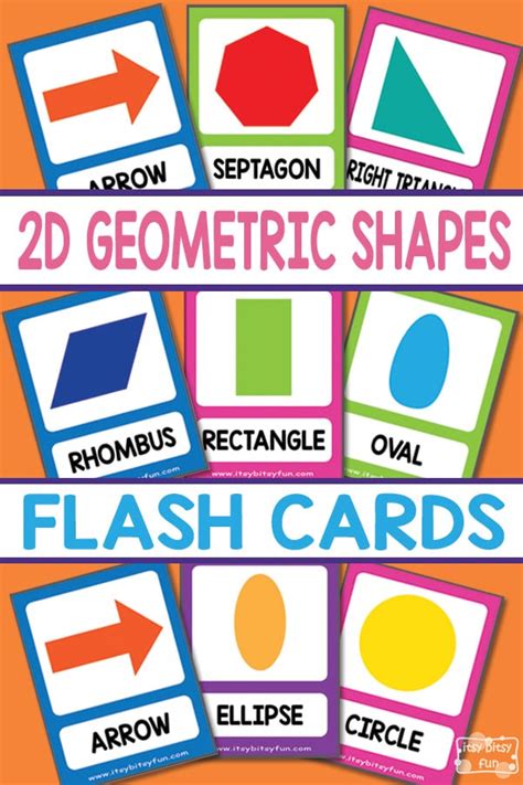 2d Shapes Printable Flashcards