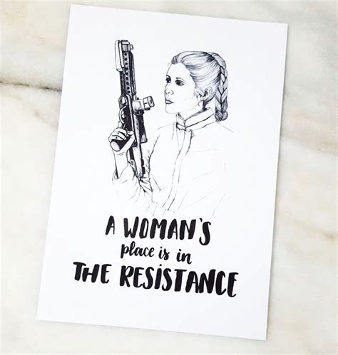 Star Wars Print Princess Leia Leia Organa Feminist Print Carrie