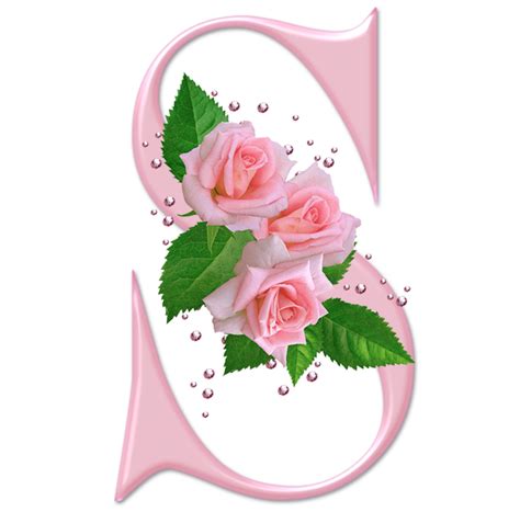 Sussurro De Amor Alfabeto Decorativo Rosas Cor De Rosa E Brilho