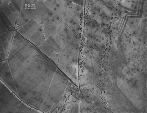 Wwi 1917 Aerial Photograph Of The German Hindenburg Line At
