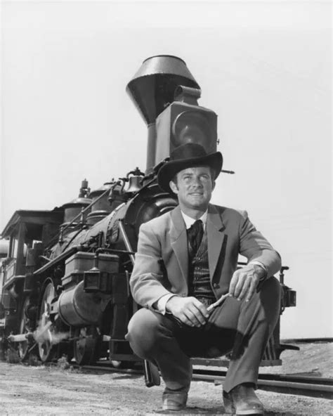 The Wild Wild West Robert Conrad In Front Of Train Bw 8x10 Glossy