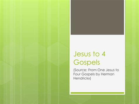 Ppt Jesus To 4 Gospels Powerpoint Presentation Free Download Id