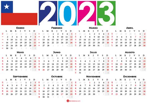 Calendario Chilie Con Festivos En Calendario Calendario De
