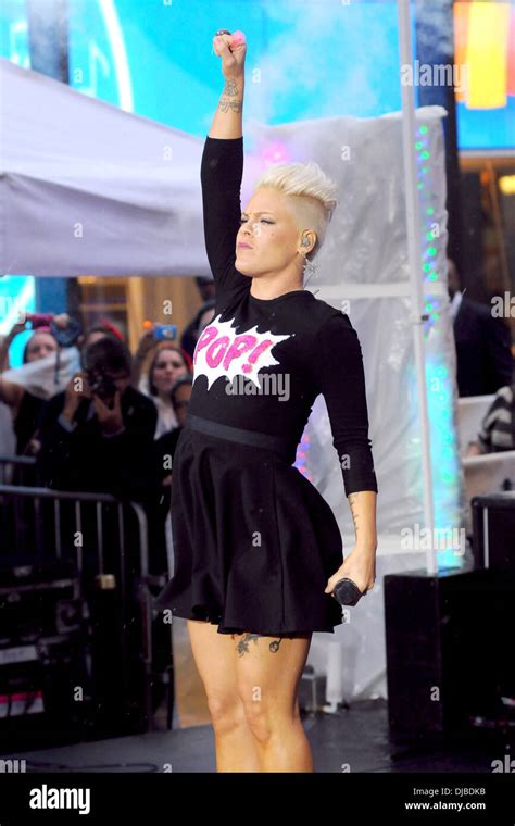 Pink Aka Alecia Moore Performs At Rockefeller Center As Part Of Stock
