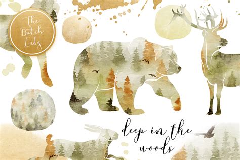 Forest Animal Boho Autumn Clipart Graphic By Daphnepopuliers · Creative