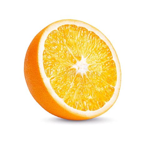 Fruits Orange Fruit Orange Slice Isolate On White Background Stock