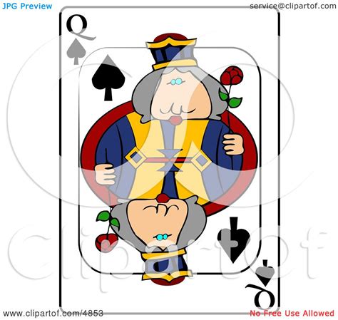 Queen of spades card rounded square flat icons. Q/Queen of Spades Playing Card Clipart by djart #4853